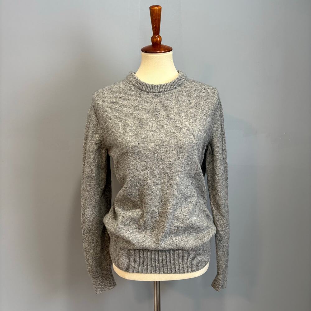 Y2K Vintage GAP Gray Heather Wool Blend Crewneck Sweater Poetcore, Size M